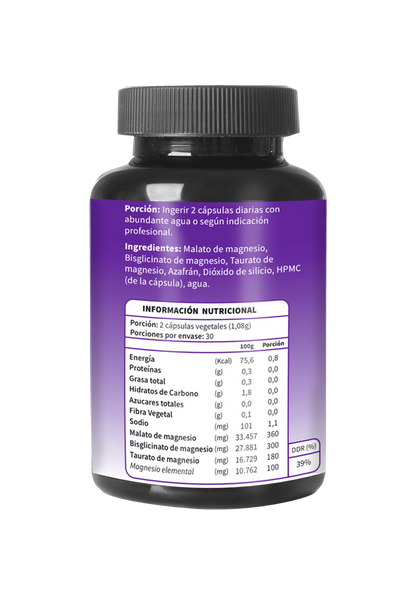 Tabla nutricional ultra magnesio triple