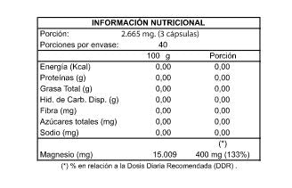 Citrato de magnesio 400 mg-120 cáps