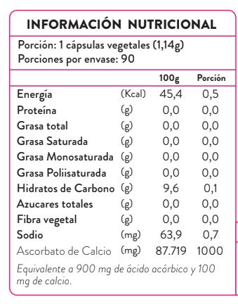 Vitamina C neutra 1.000 mg-90 cáps