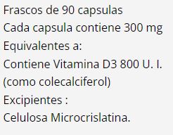 Vitamina D3 800 UI-90 cáps