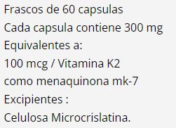 Vitamina K2 MenaQ7 100 mcg-60 cáps