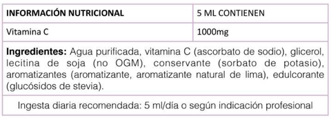 Vitamina C liposomal líquida 1.000 mg-150 ml